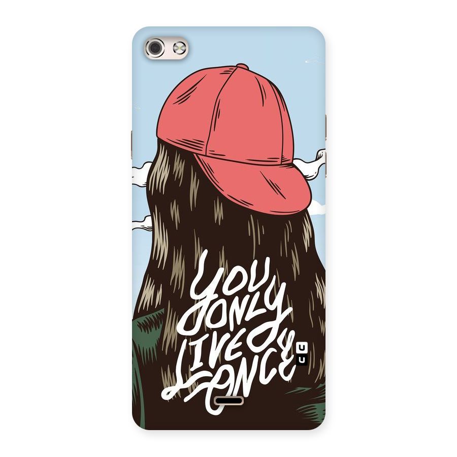 Live Once Back Case for Micromax Canvas Silver 5