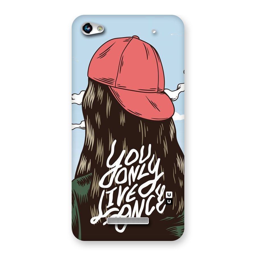 Live Once Back Case for Micromax Hue 2