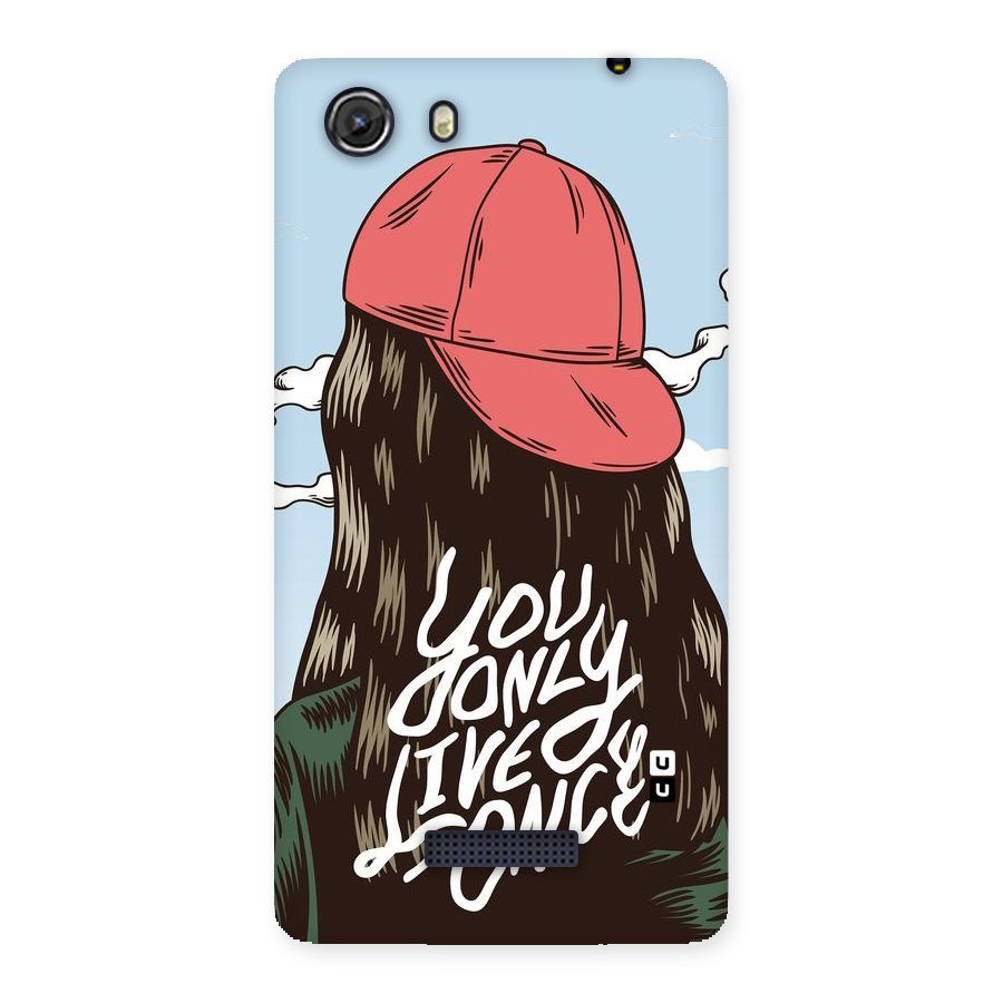 Live Once Back Case for Micromax Unite 3