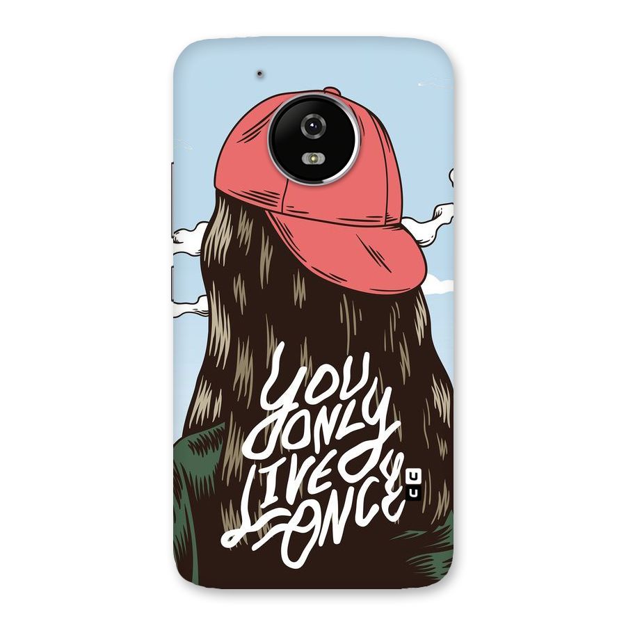 Live Once Back Case for Moto G5
