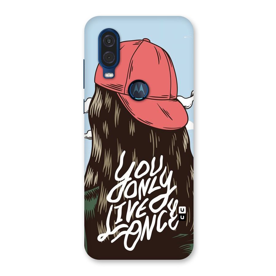 Live Once Back Case for Motorola One Vision