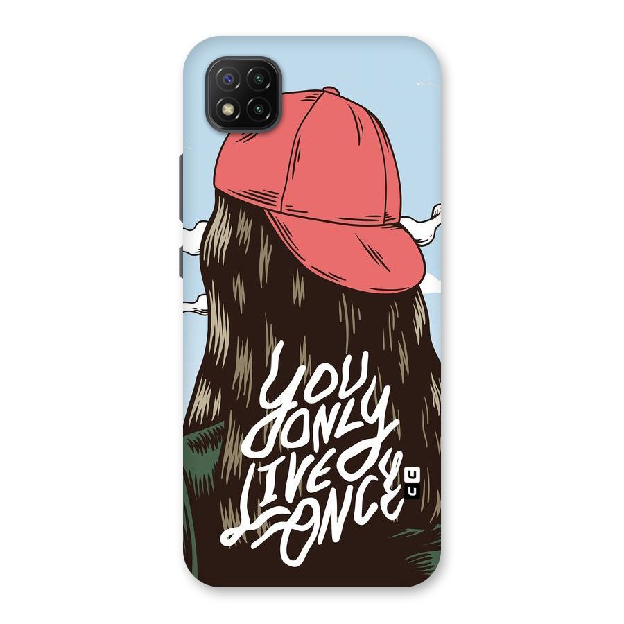Live Once Back Case for Poco C3