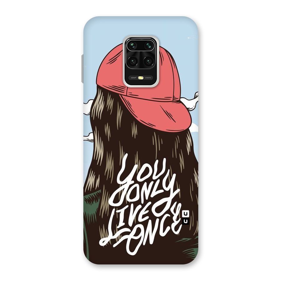Live Once Back Case for Redmi Note 9 Pro Max