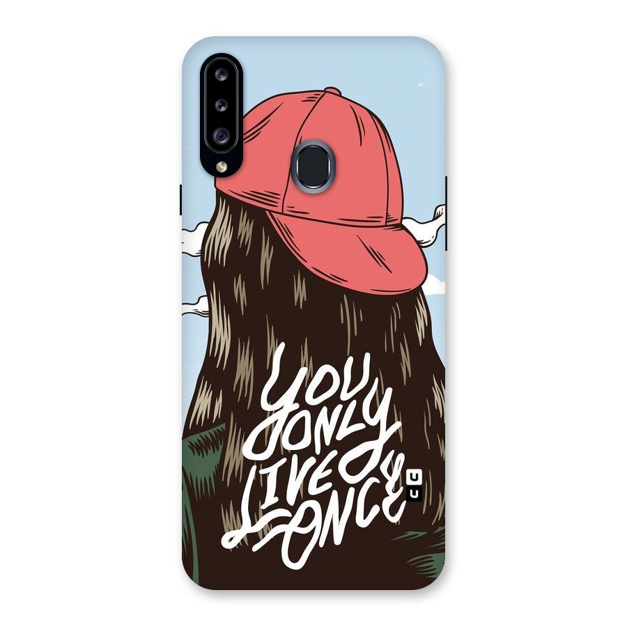 Live Once Back Case for Samsung Galaxy A20s