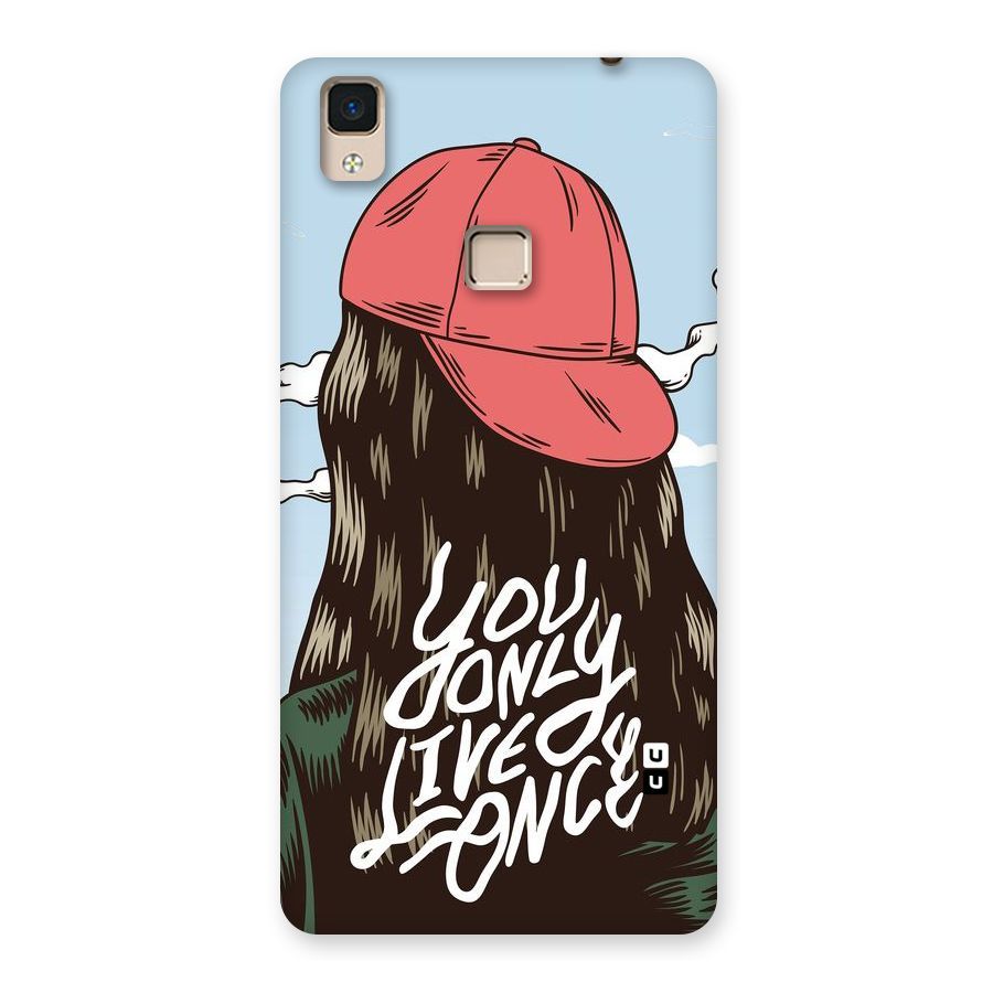 Live Once Back Case for V3 Max