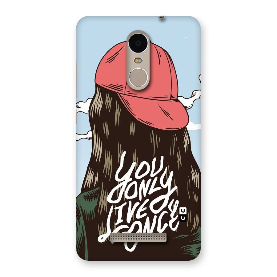 Live Once Back Case for Xiaomi Redmi Note 3
