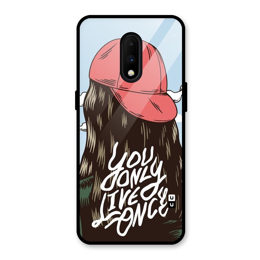 Live Once Glass Back Case for OnePlus 7
