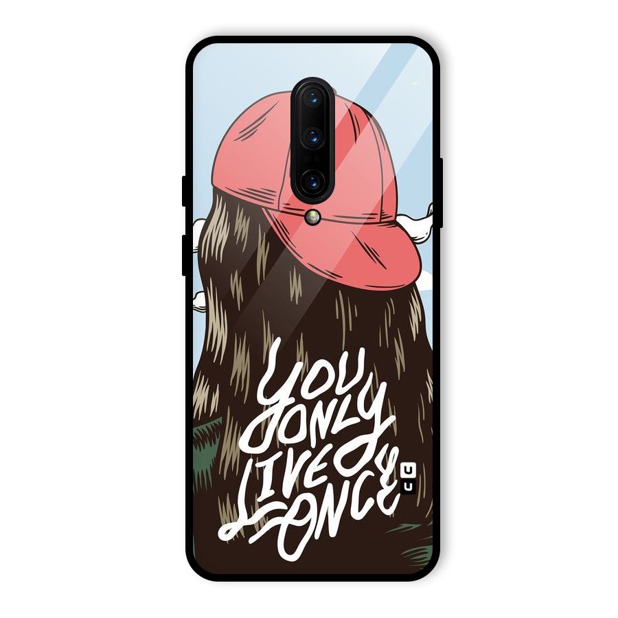 Live Once Glass Back Case for OnePlus 7 Pro
