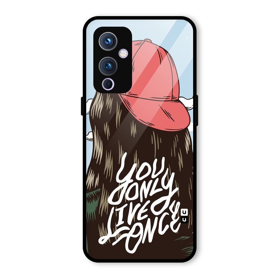 Live Once Glass Back Case for OnePlus 9