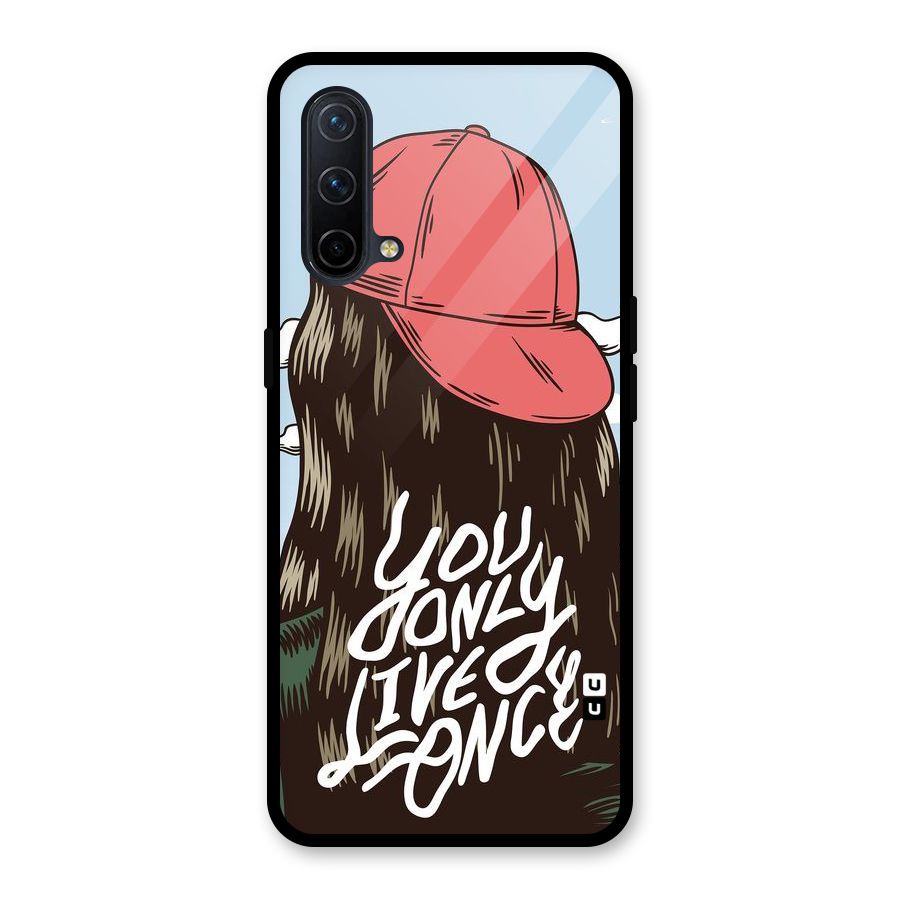 Live Once Glass Back Case for OnePlus Nord CE 5G