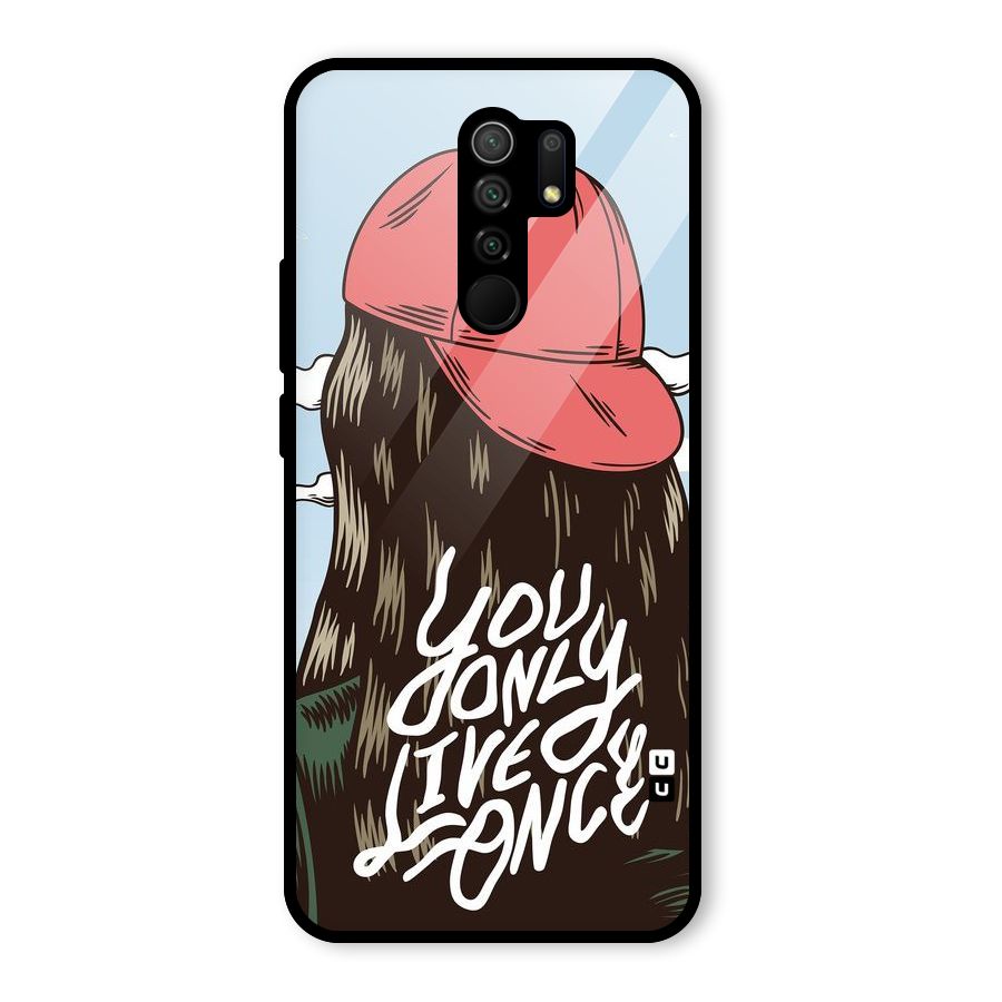 Live Once Glass Back Case for Poco M2