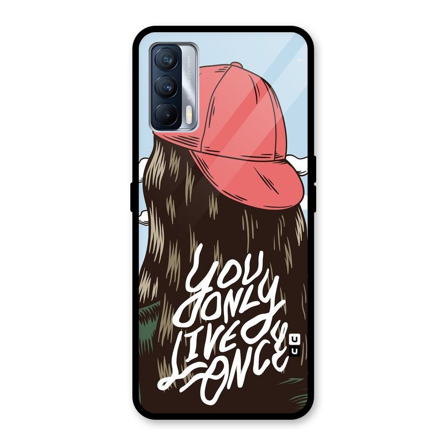 Live Once Glass Back Case for Realme X7