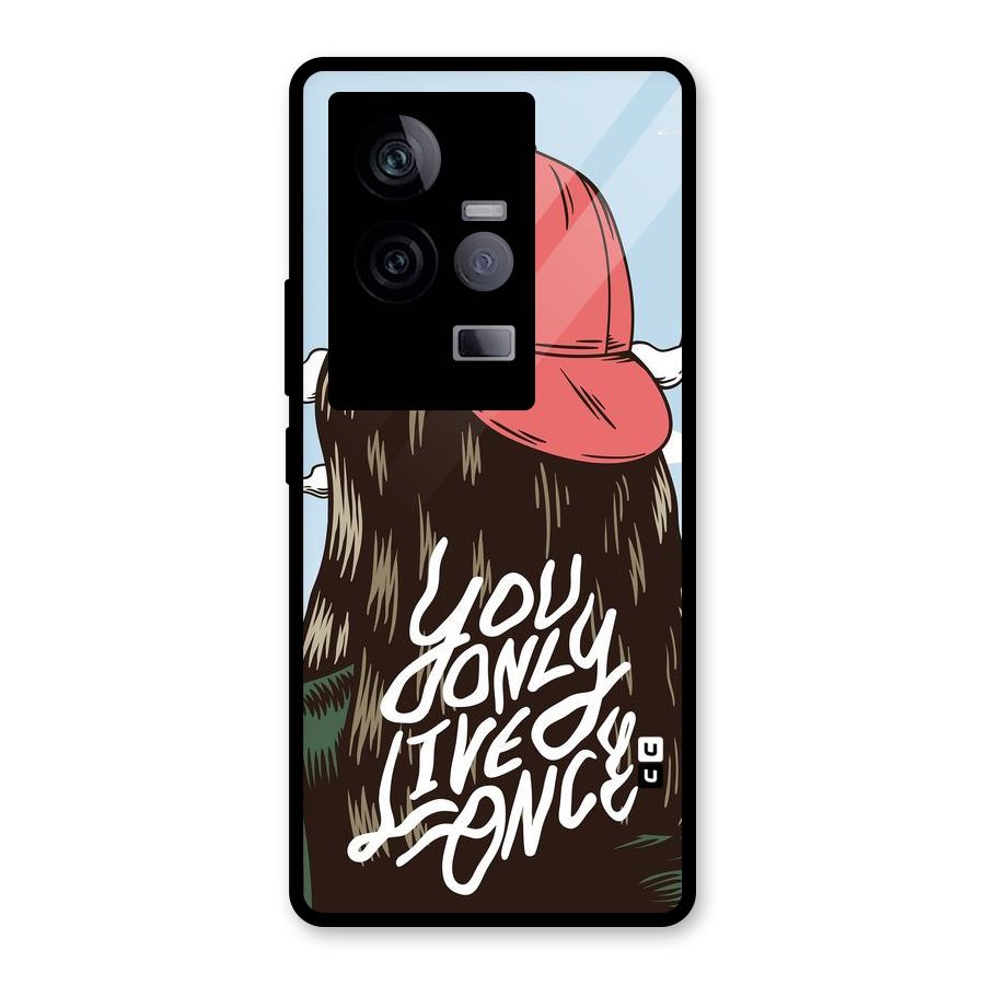 Live Once Glass Back Case for Vivo iQOO 11 5G
