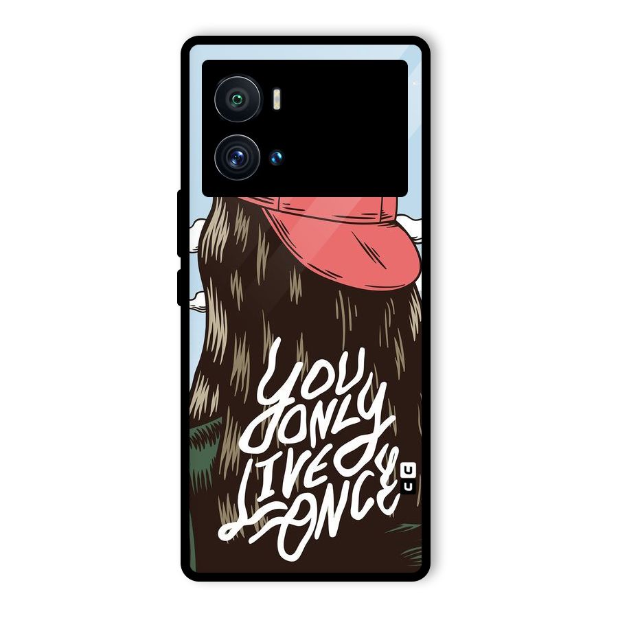 Live Once Glass Back Case for Vivo iQOO 9 Pro
