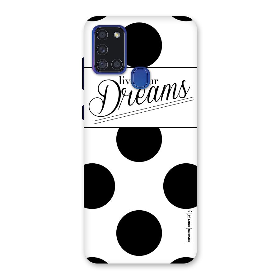 Live Your Dreams Back Case for Galaxy A21s