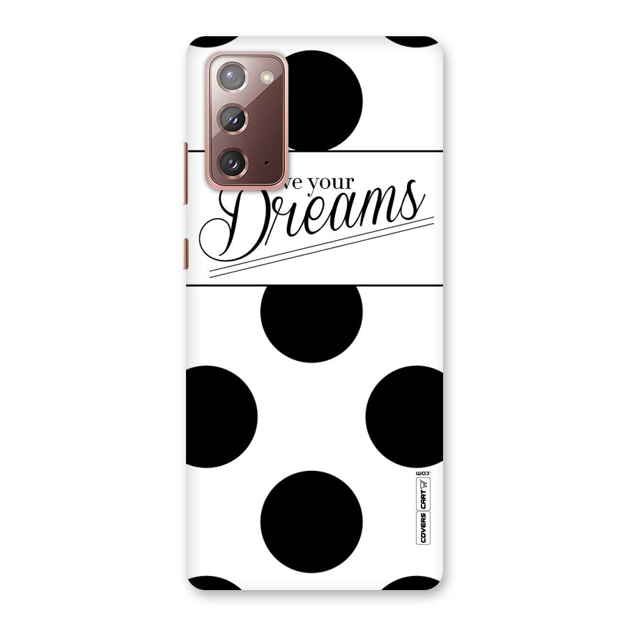 Live Your Dreams Back Case for Galaxy Note 20