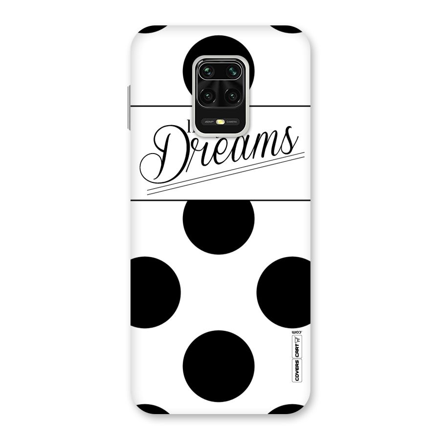 Live Your Dreams Back Case for Redmi Note 9 Pro