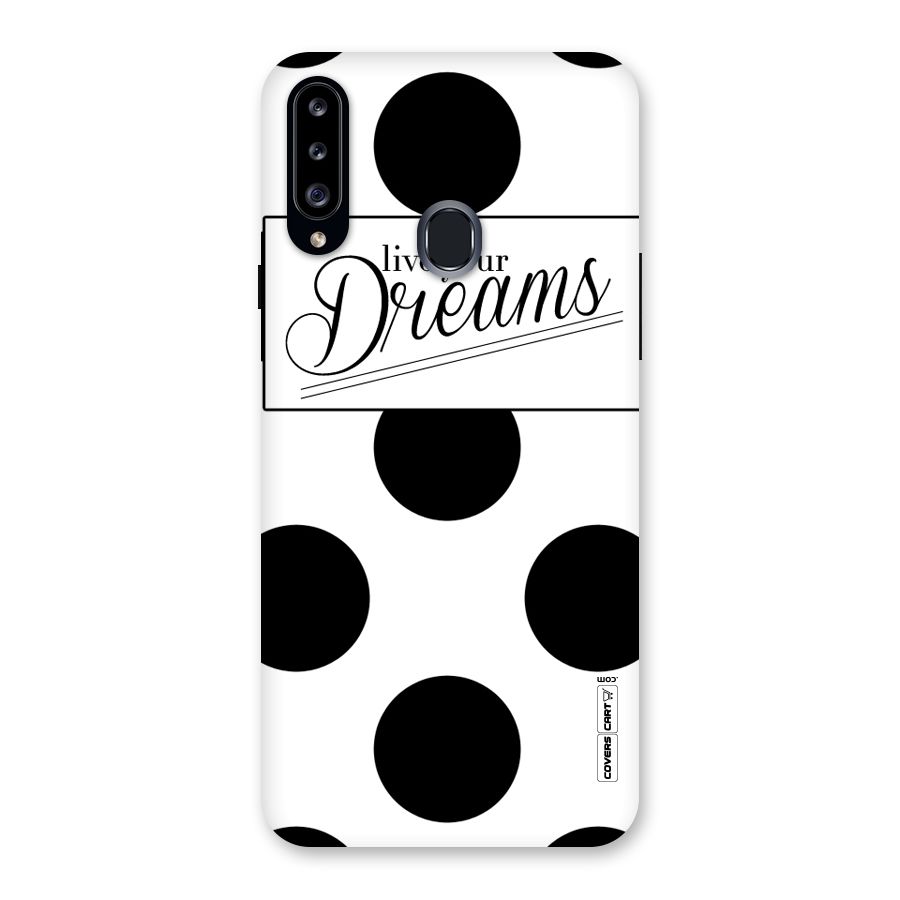Live Your Dreams Back Case for Samsung Galaxy A20s