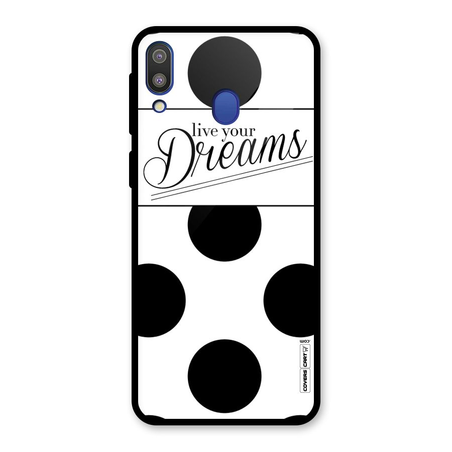 Live Your Dreams Glass Back Case for Galaxy M20