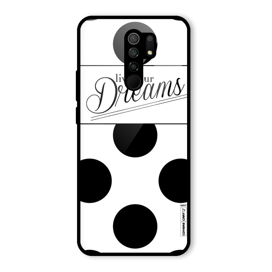 Live Your Dreams Glass Back Case for Poco M2