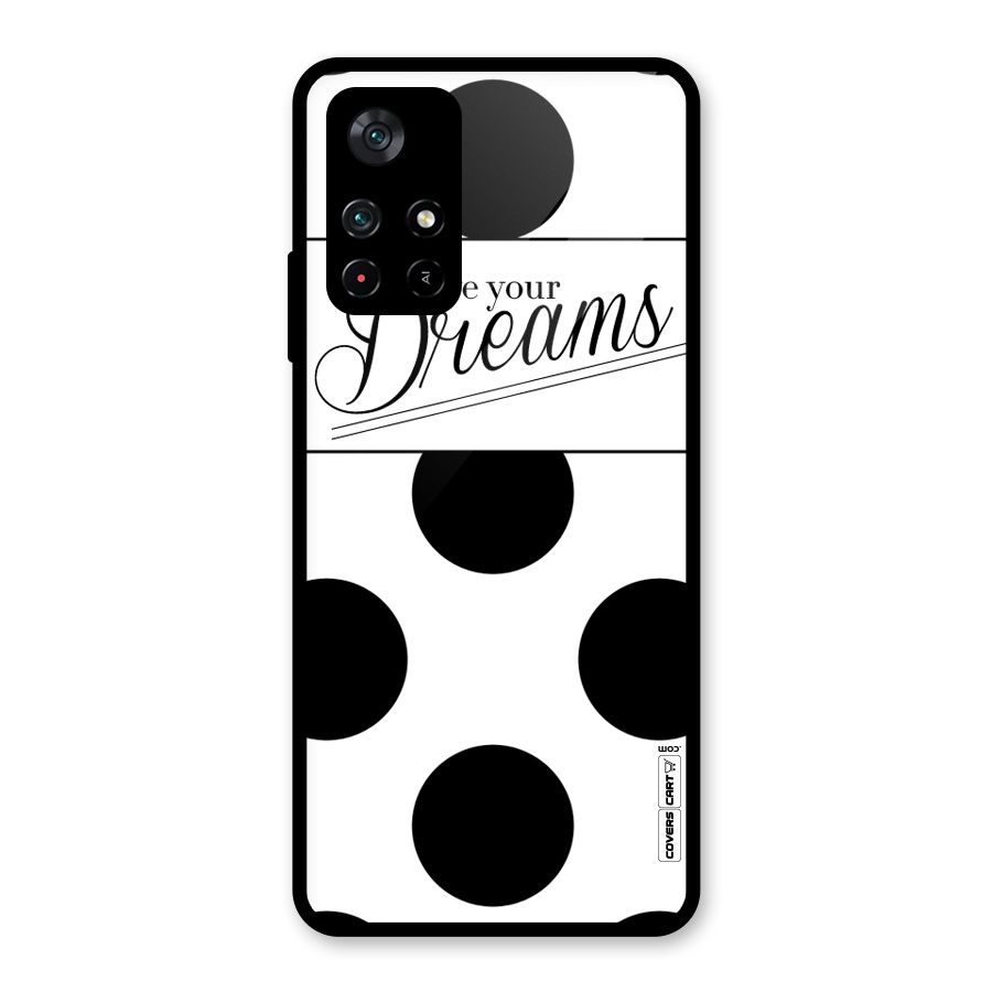 Live Your Dreams Glass Back Case for Poco M4 Pro 5G