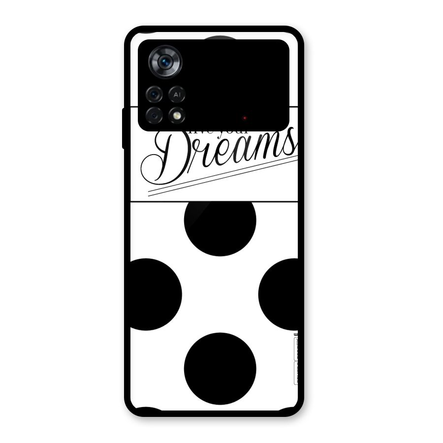 Live Your Dreams Glass Back Case for Poco X4 Pro 5G