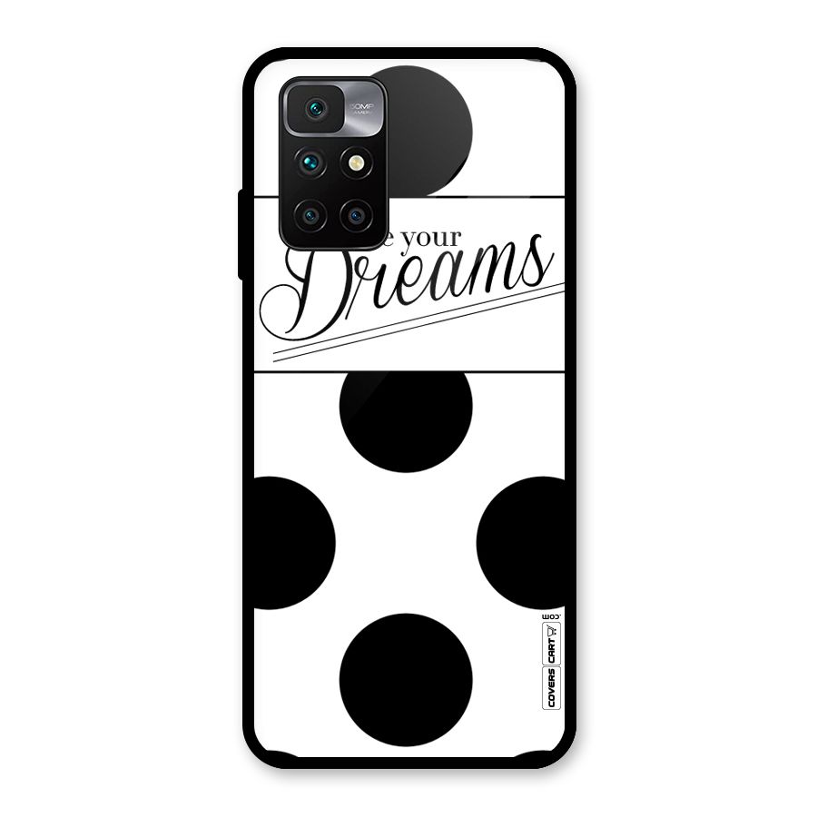 Live Your Dreams Glass Back Case for Redmi 10 Prime