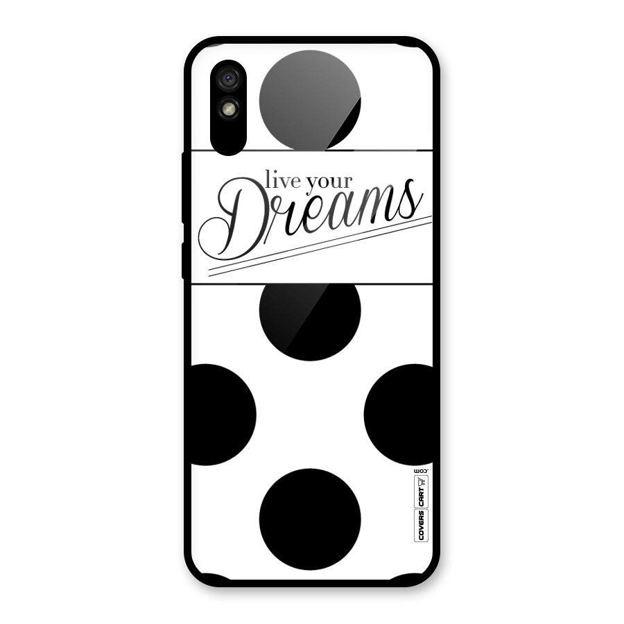 Live Your Dreams Glass Back Case for Redmi 9i