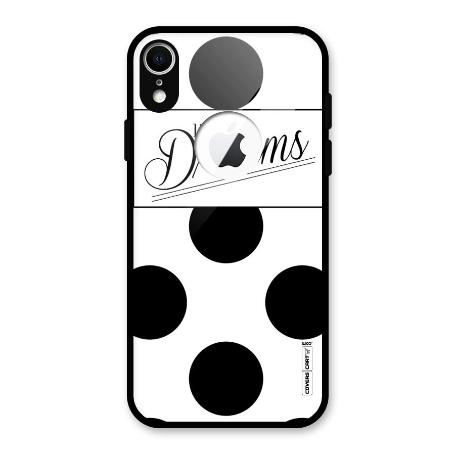 Live Your Dreams Glass Back Case for iPhone XR Logo Cut