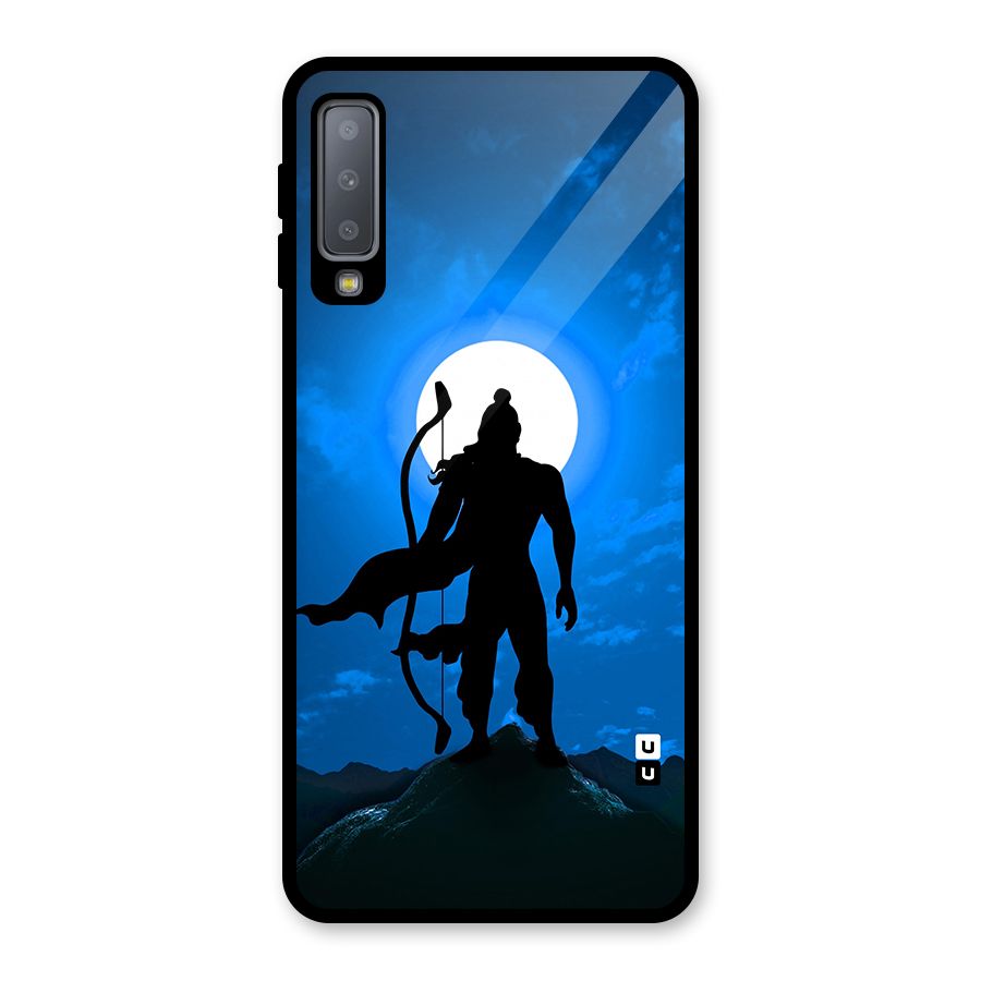 Lord Ram Illustration Glass Back Case for Galaxy A7 (2018)