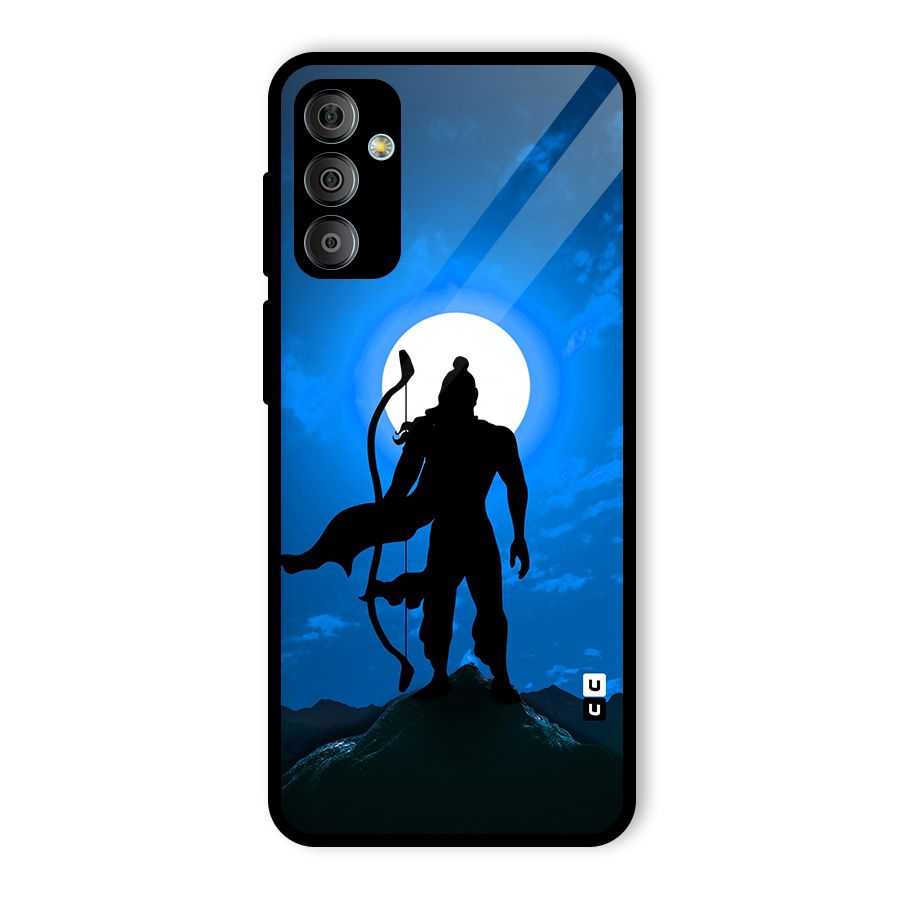 Lord Ram Illustration Glass Back Case for Galaxy F23