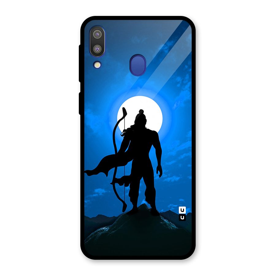 Lord Ram Illustration Glass Back Case for Galaxy M20