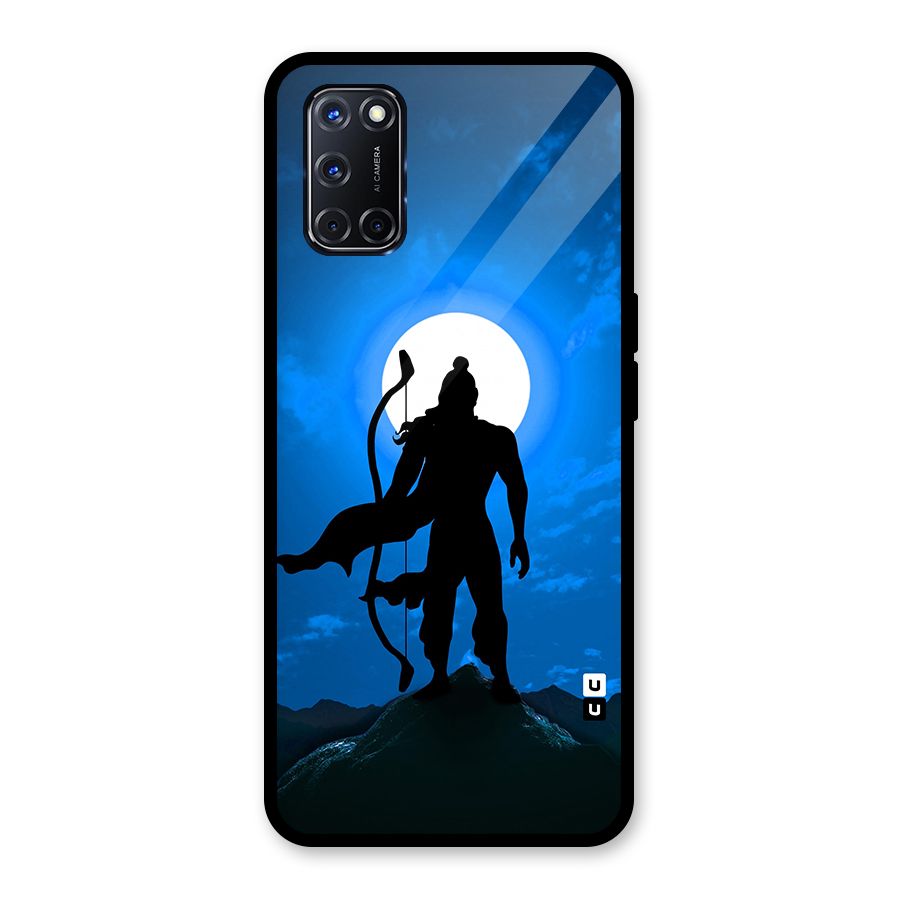 Lord Ram Illustration Glass Back Case for Oppo A52