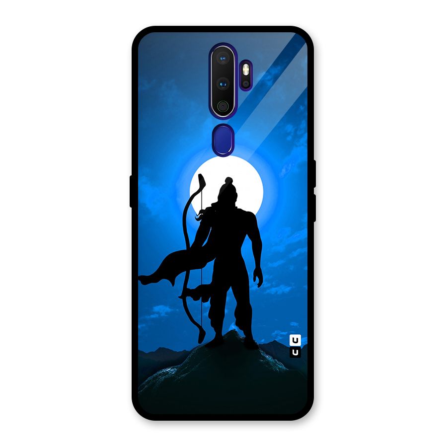 Lord Ram Illustration Glass Back Case for Oppo A9 (2020)