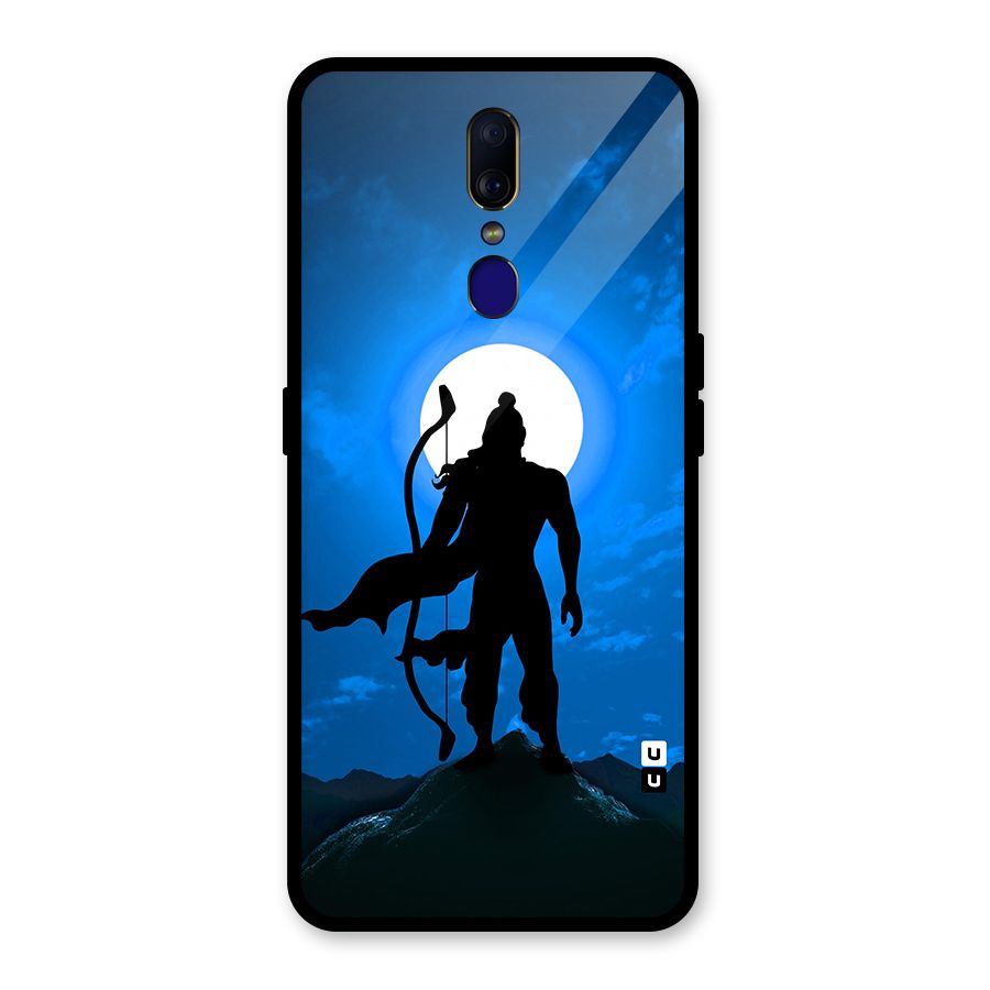 Lord Ram Illustration Glass Back Case for Oppo F11