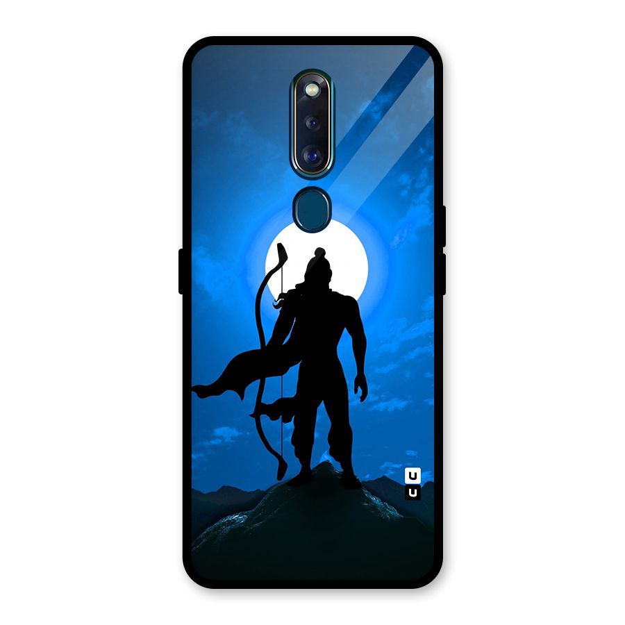 Lord Ram Illustration Glass Back Case for Oppo F11 Pro