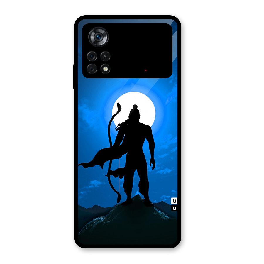 Lord Ram Illustration Glass Back Case for Poco X4 Pro 5G