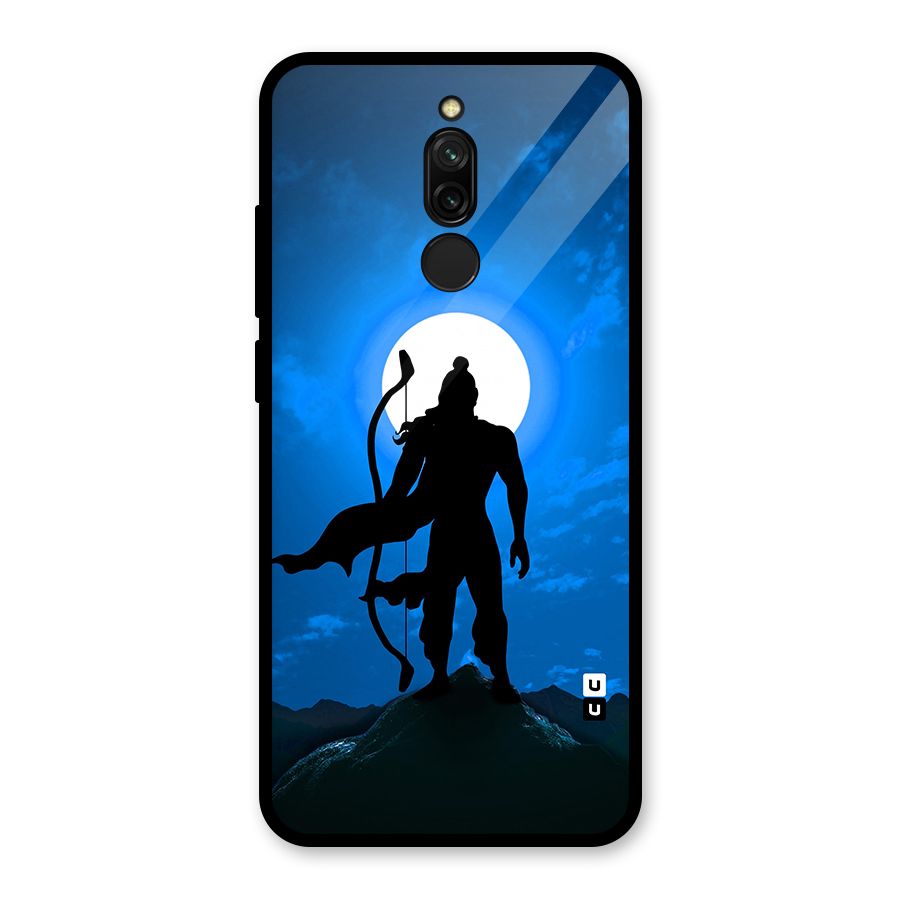 Lord Ram Illustration Glass Back Case for Redmi 8
