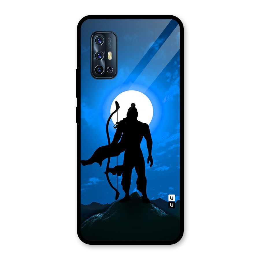 Lord Ram Illustration Glass Back Case for Vivo V17