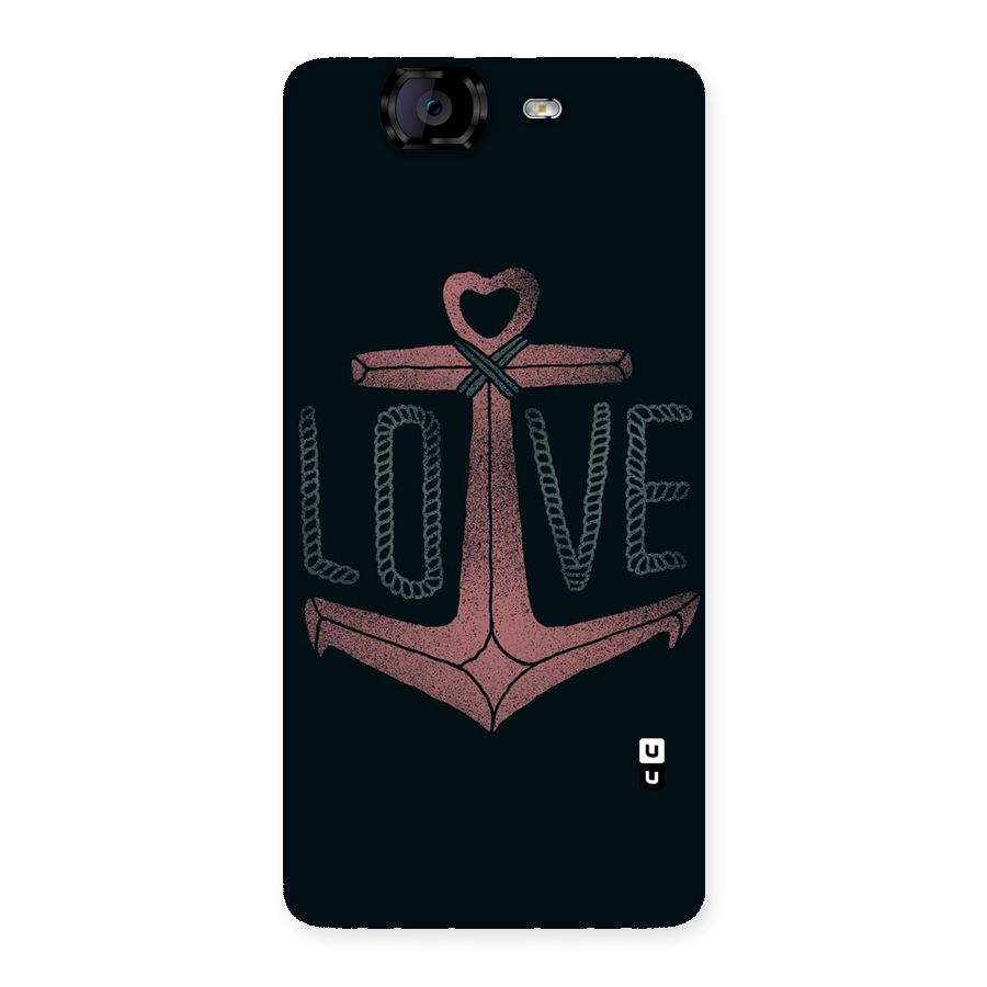 Love Anchor Form Back Case for Canvas Knight A350