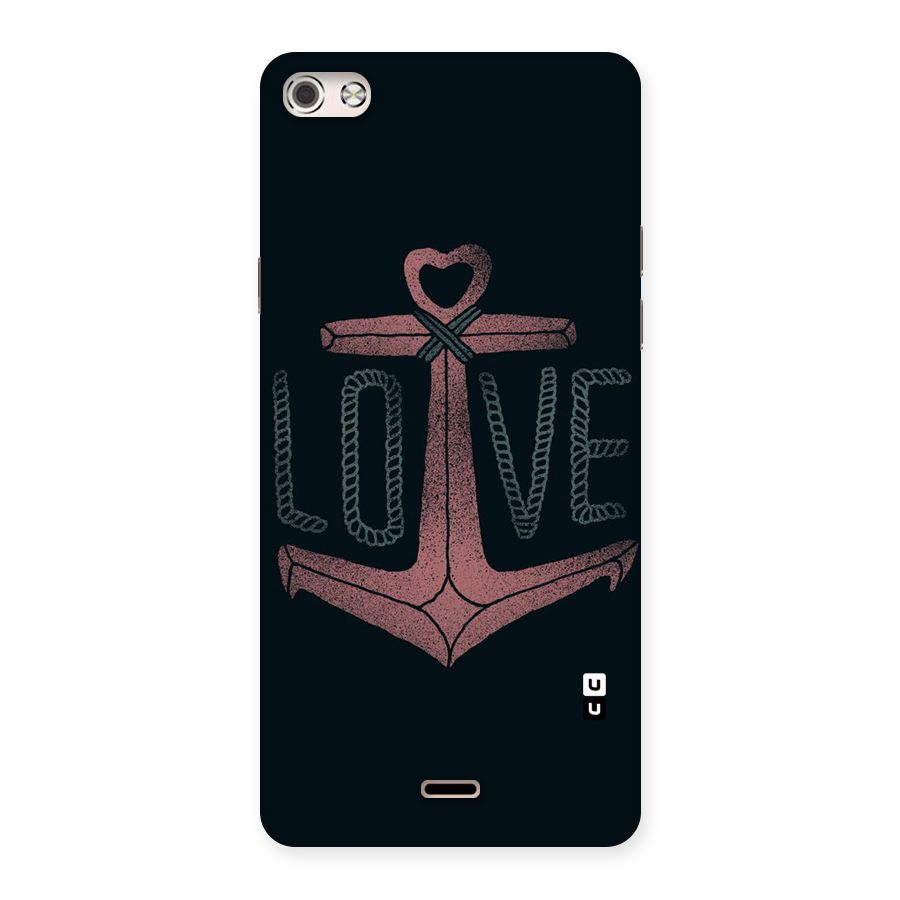 Love Anchor Form Back Case for Micromax Canvas Silver 5