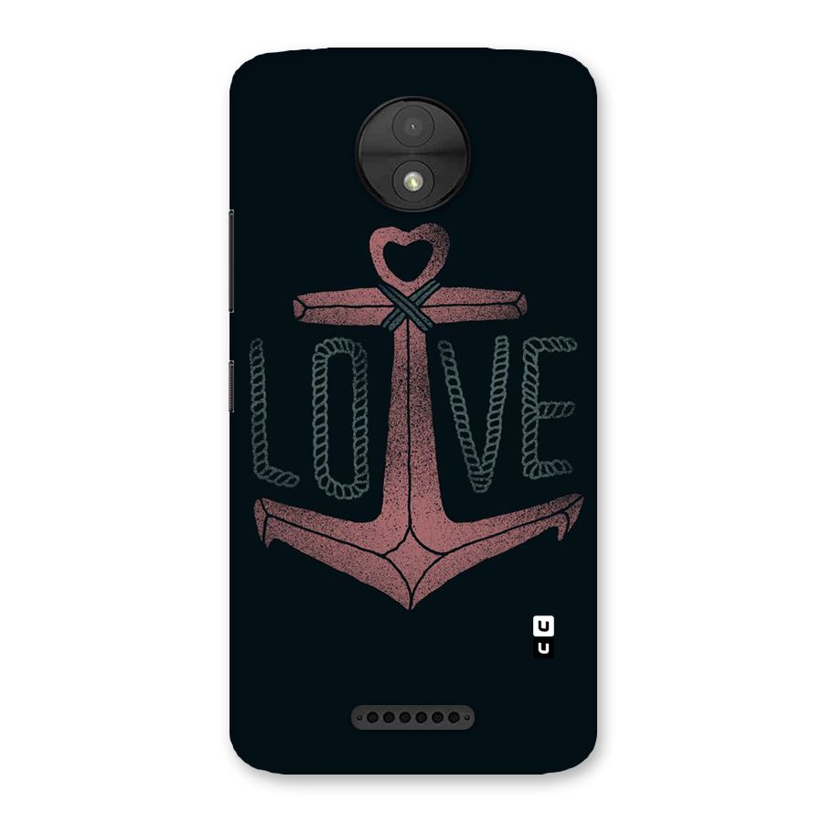 Love Anchor Form Back Case for Moto C