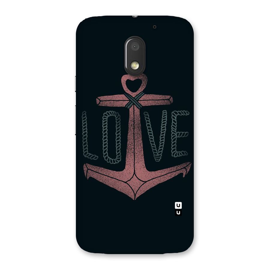 Love Anchor Form Back Case for Moto E3 Power