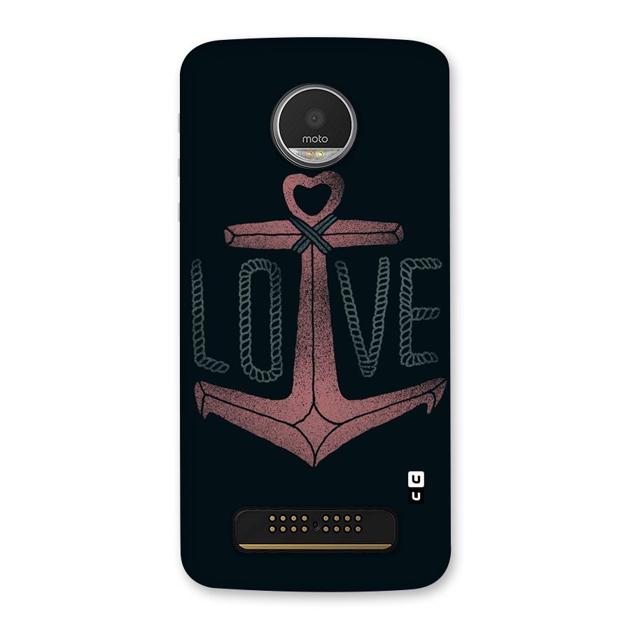 Love Anchor Form Back Case for Moto Z Play