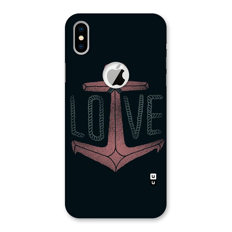 Love Anchor Form Back Case for iPhone X Logo Cut