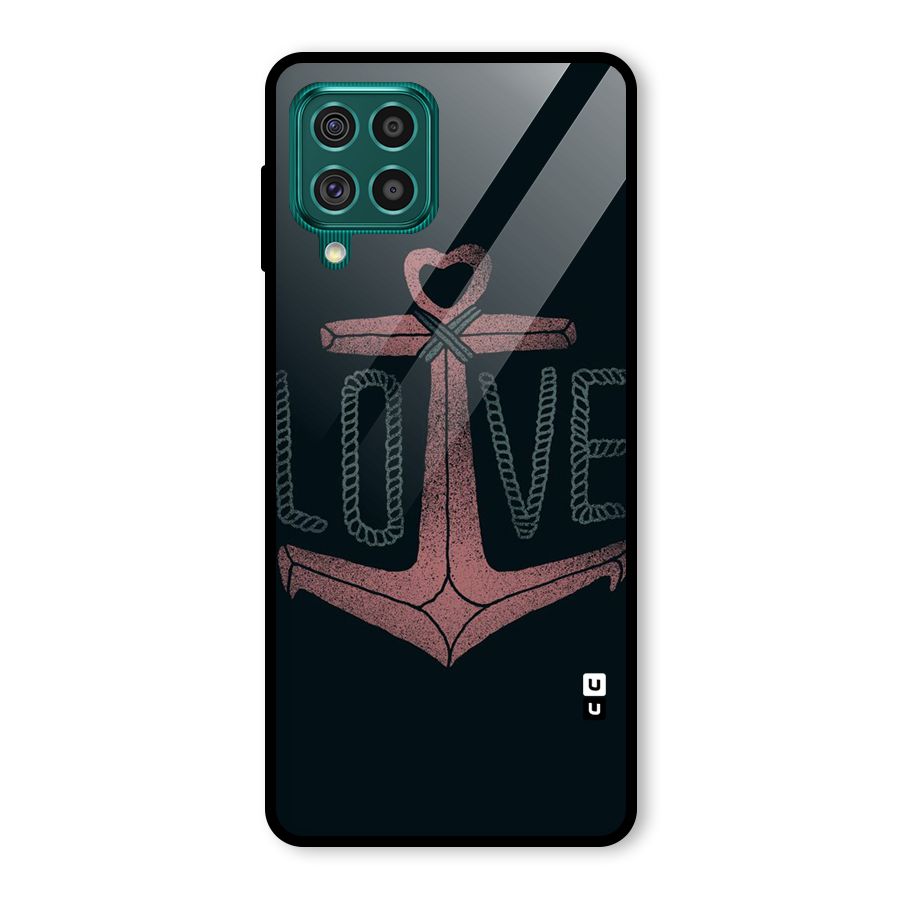 Love Anchor Form Glass Back Case for Galaxy F62