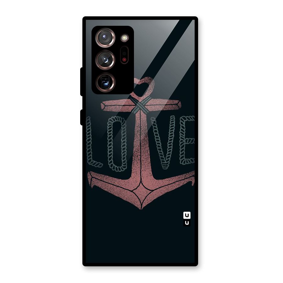 Love Anchor Form Glass Back Case for Galaxy Note 20 Ultra