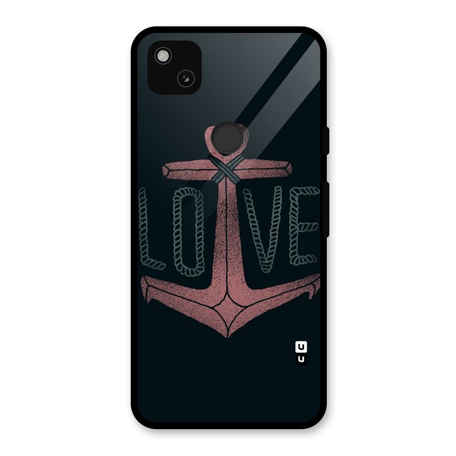 Love Anchor Form Glass Back Case for Google Pixel 4a