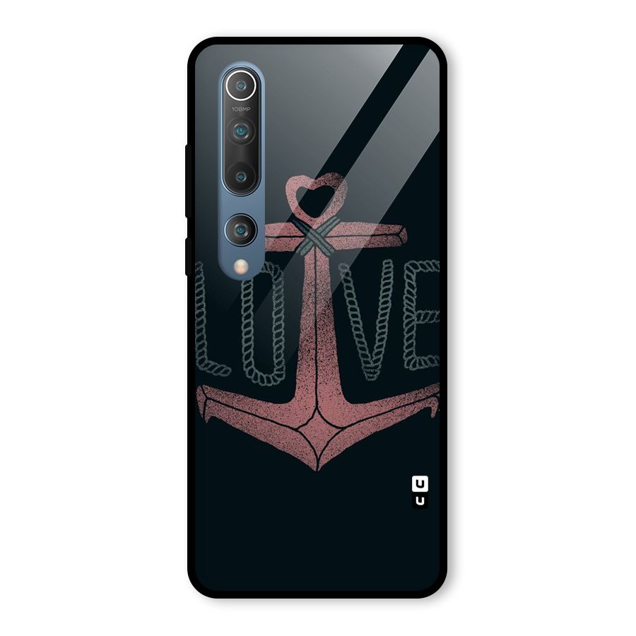 Love Anchor Form Glass Back Case for Mi 10
