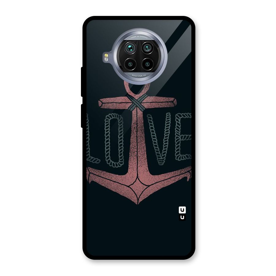 Love Anchor Form Glass Back Case for Mi 10i